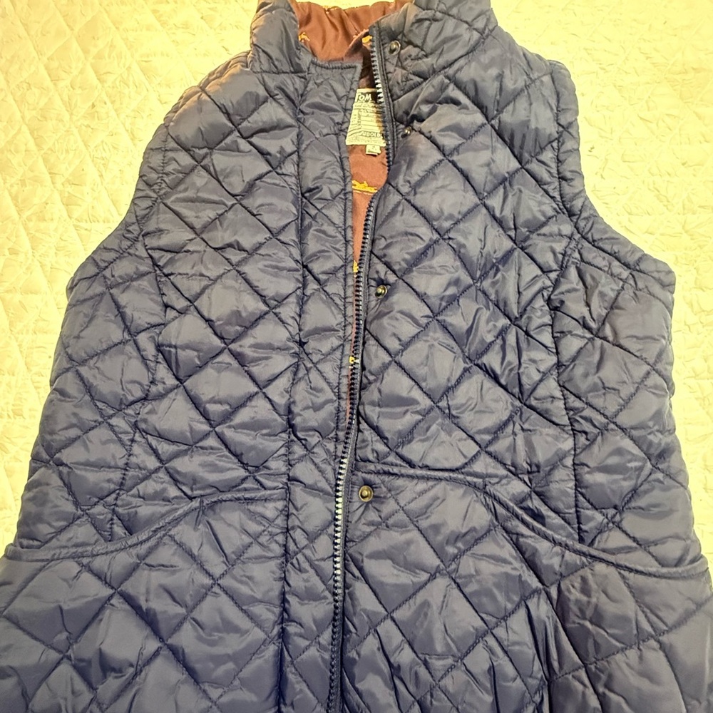 Tom Joule Quilted Puffer Vest Blue | Women’s Size 10